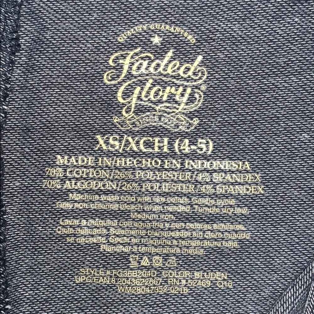 Girls Faded Glory Jegging Legging XS - Picture 4 of 4